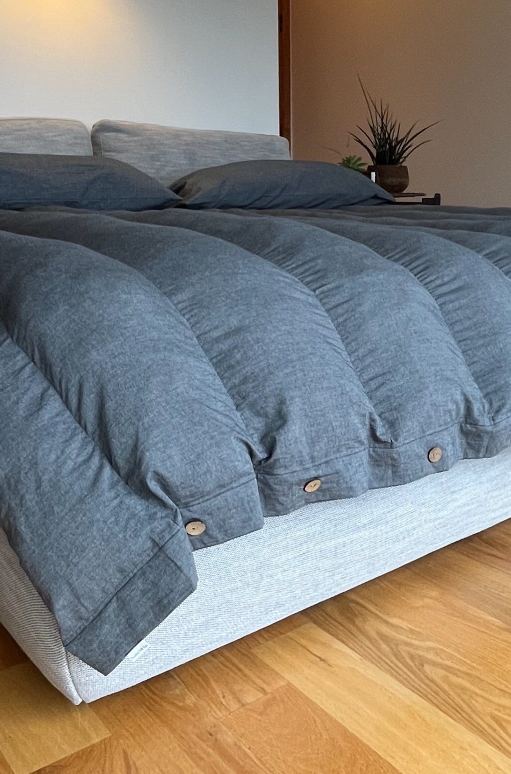 grey duvet