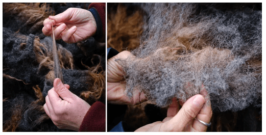 hands and brown fleece