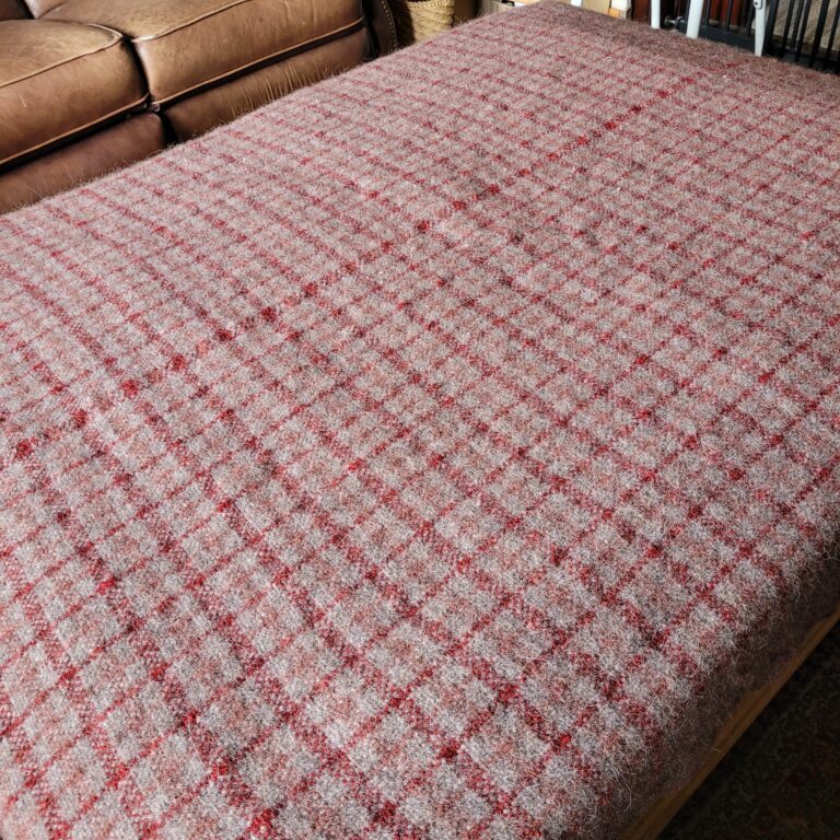 close up of woven blanket